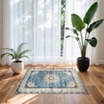 thumbnail image 1 of Wonnitar 2'x3' Boho Tribal Entryway Rug, Washable Kitchen Rug Indoor Door Mat Entrance Non Slip Stain Resistant Vintage Cottage Small Area Rug for Bedroom Bathroom Laundry Room, Light Blue, 1 of 9