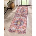 thumbnail image 1 of Wonnitar 2'x6' Washable Kitchen Runner Rug,Hallway Entryway Runner Rug, Oriental Medallion Distressed Non-Slip Mat, Bohemian Low-Pile Floor Carpet Runner for Bathroom Laundry Bedside, 1 of 7