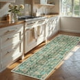 thumbnail image 1 of Wonnitar 2x6 Insect Kitchen Runner Rug, Ultra Thin Green Boho Floral Runners for Hallway, Soft Low Pile Washable Runner Rugs, Non Slip Rug Runner for Entryway Laundry, 1 of 8