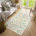 thumbnail image 1 of Wonnitar 3x5 Insect Washable Rugs for Entryway, Soft Khaki Boho Floral Bedroom Rug, Non Slip Indoor Throw Carpet for Bathroom Laundry Living Room, 1 of 9