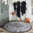 thumbnail image 1 of Wonnitar 4'Round Bohemian Medallion Rug,Oriental Distressed Small Round Area Rug Vintage Washable Entryway Foyer Mat Non-Slip Non-Shedding Low-Pile Sofa Bathroom Carpet, 1 of 6