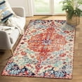 thumbnail image 1 of Wonnitar 4'x6' Area Rug for Living Room Washable Rug Bohemian Floral Medallion Rug Country Vintage Faux Wool Indoor Throw Mat Non-Slip Washable Low-Pile Carpet for Bathroom Living Kitchen, 1 of 8