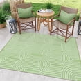 thumbnail image 1 of Wonnitar 4'x6' Extra Large Outdoor Rug Patio Waterproof,Reversible Camping Rugs Plastic Straw Rv Rugs for Outside Under Awning,Portable Lightweight 4x6ft Carpet for Backyard,Green, 1 of 9