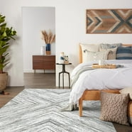 Mainstays Geometric Warm Blocks Multicolor Indoor Area Rug, 5' x 7 ...