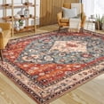 thumbnail image 1 of Wonnitar 6'x9' Area Rug for Living Room Boho Tribal Soft Washable Rugs Large Dining Room Mat Indoor Printed Non-Slip Classroom Office Carpet for Apartment Porch Dorm,Rust, 1 of 15
