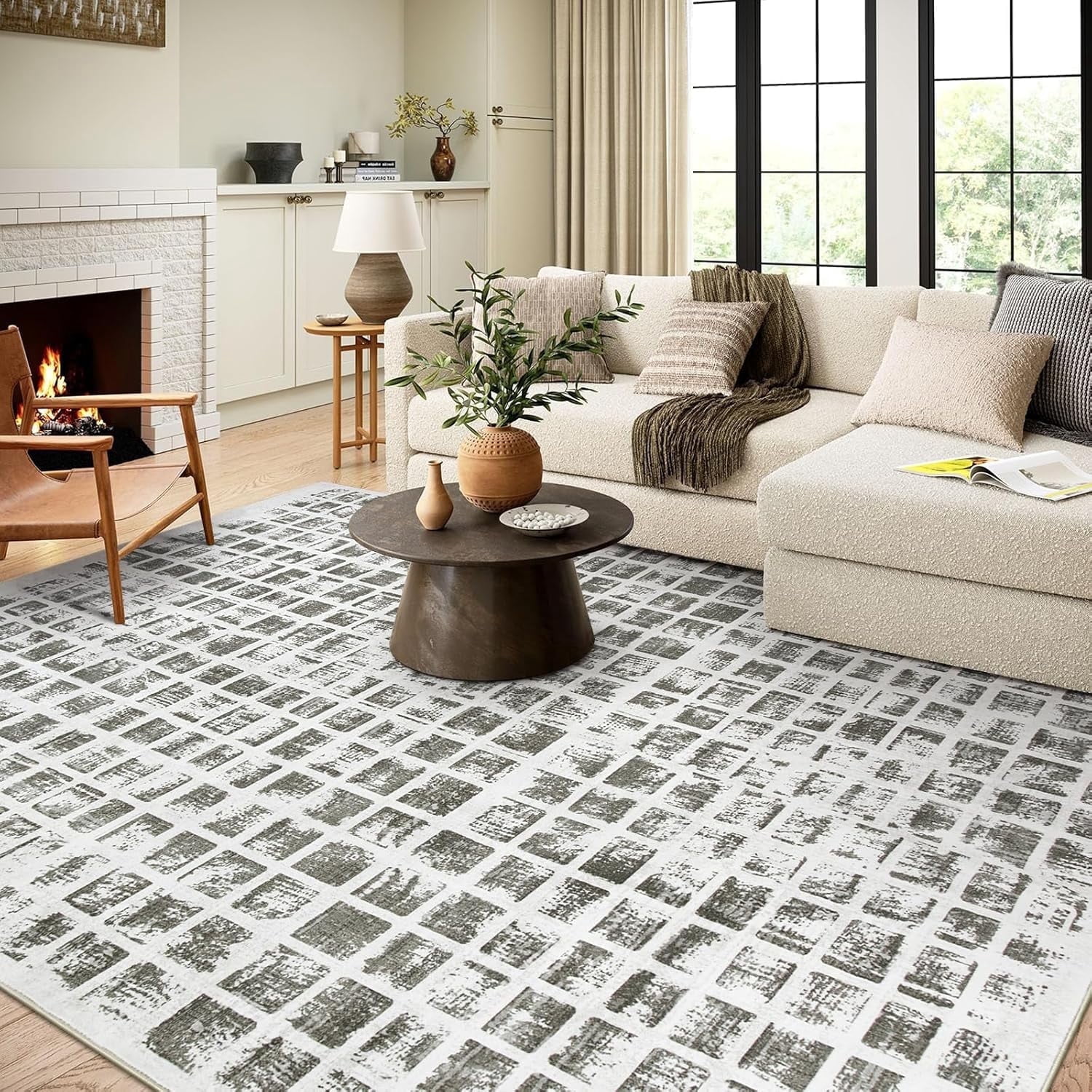 Wonnitar 8'x10' Modern Living Room Area Rugs,Washable Dining Room Rug ...