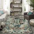 thumbnail image 1 of Wonnitar 9'x12' Area Rug for Living Room Large Soft Bedroom Washable Rug Non Slip Boho Floral Dining Room Mat Indoor Accent Carpet for Nursery Kids Playroom, 1 of 10