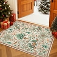 thumbnail image 1 of Wonnitar 2x3 Christmas Entryway Rug, Non Slip Soft Kitchen Rug, Christmas Indoor Door Mat for Entrance, Washable Xmas Low Pile Throw Rug for Bathroom Holiday Decor, Beige, 1 of 14