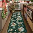 thumbnail image 1 of Wonnitar Christmas Runner Rugs, 2x6 Green Kitchen Rug Washable Non Slip, Soft Ultra-Thin Christmas Tree Santa Claus Holiday Decor Runner Carpet for Hallway Bathroom Bedside, 1 of 10