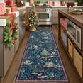 thumbnail image 1 of Wonnitar Christmas Runner Rug 2x6, Non Slip Washable Hallway Carpet Runner Soft Xmas Kitchen Rug Winter Reindeer Indoor Throw Rug for Entryway Bathroom Holiday Decor,Navy Blue, 1 of 14