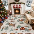 thumbnail image 1 of Wonnitar Christmas 8x10 Area Rug for Living Room, Beige Washable Rug Non Slip, Soft Christmas Tree Santa Claus Holiday Decor Carpet for Bedroom Kids Room Dining Room, 1 of 9