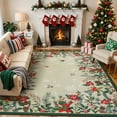 thumbnail image 1 of Wonnitar 8x10 Christmas Rug Washable Area Rug Holiday Rug for Living Room, Kitchen, Bedroom, Christmas Green, 1 of 12