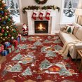 thumbnail image 1 of Wonnitar Christmas 8x10 Area Rug for Living Room, Red Washable Rug Non Slip, Soft Christmas Tree Santa Claus Holiday Decor Carpet for Bedroom Kids Room Dining Room Playroom, 1 of 10