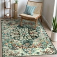 thumbnail image 1 of Wonnitar Decor 5'x7' Area Rug for Living Room Boho Floral Washable Bedroom Rugs, 1 of 9