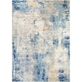 thumbnail image 1 of Wonnitar Modern Abstract Area Rug - 2 X 6 Blue Washable Rug, Soft Non-Slip Contemporary Nursery, 1 of 1
