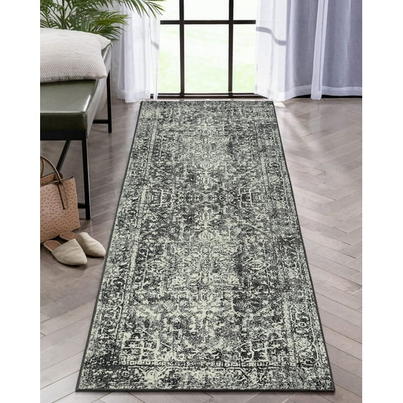 Wonnitar Washable Rug Runner Rug, Vintage 2x6 Kitchen for Hallways Non-Slip, Traditional Non-Shedding Entryway Mat Soft Carpet for Bathroom Foyer Bedroom