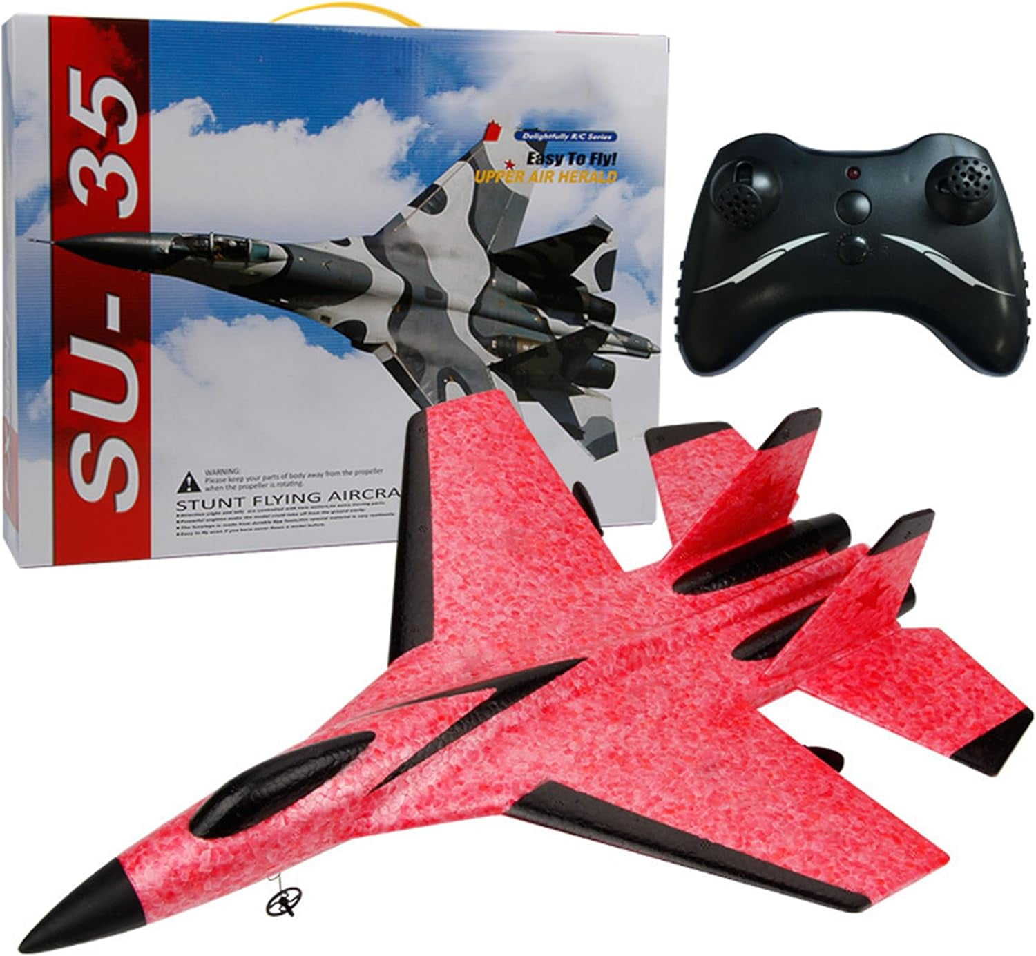 Wonstorex Rc Plane - 2.4GHz Wonstorex Jet Fighter Rc Airplane,Rc Remote Control Fighter Model Toy with Led Lights,Automatic Balance Gyro,360° Glider ,rc Jet,rc Planes