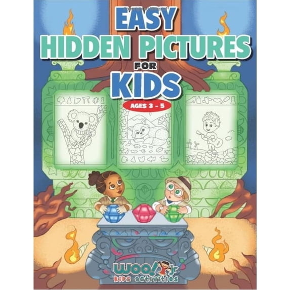 Woo! Jr.: Easy Hidden Pictures for Kids Ages 3-5: A First Preschool Puzzle Book of Object Recognition (Preschool Kids Learn and Have Fun Too) (Paperback)