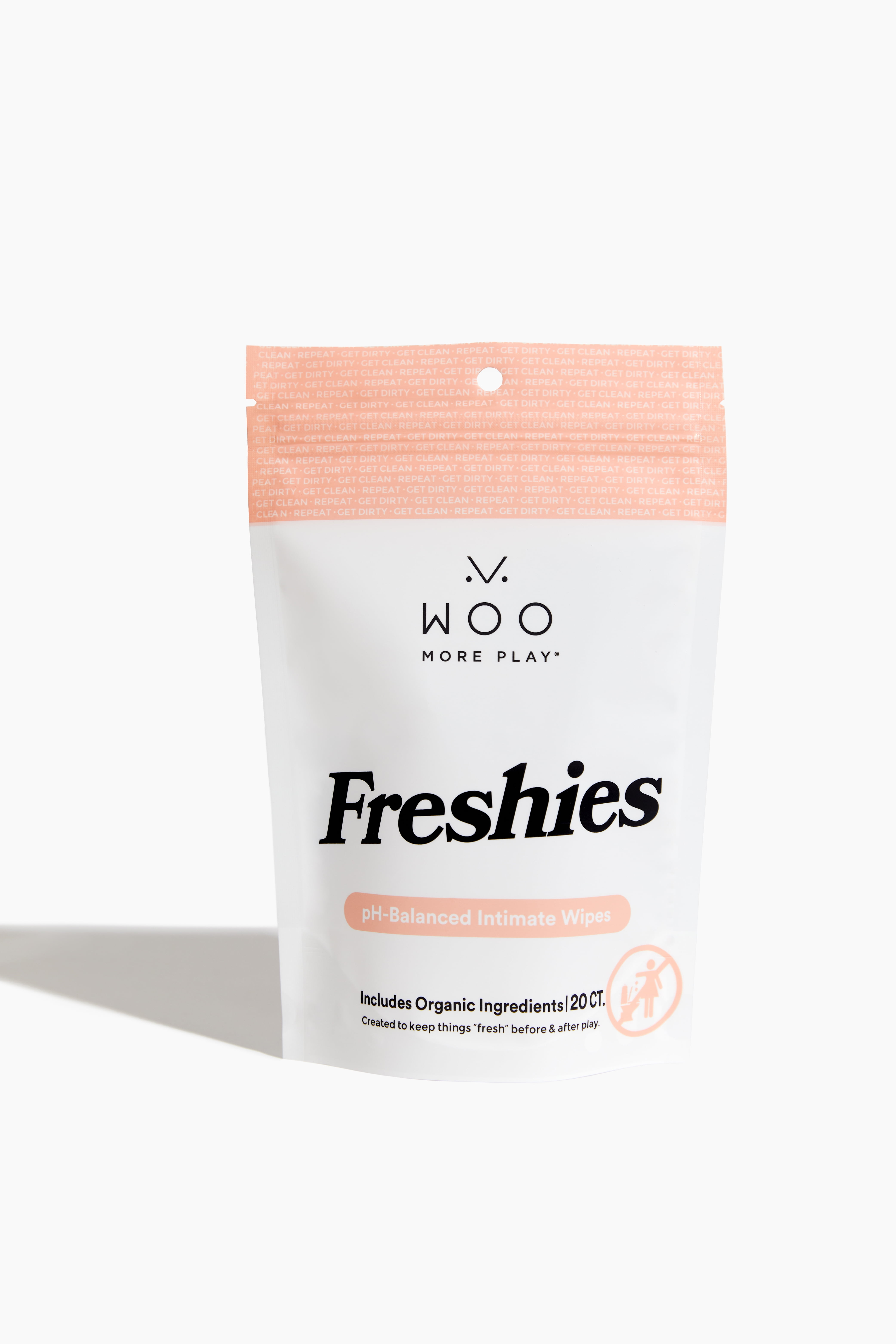 Woo More Play Freshies: All-Natural Feminine Intimate Wipes - 20 pack