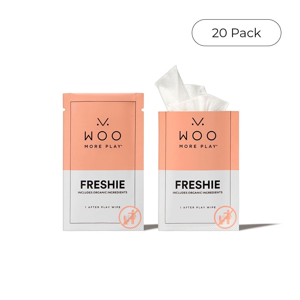 Woo More Play Freshies: All-Natural Feminine Intimate Wipes - 20 pack