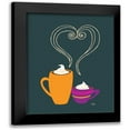 thumbnail image 1 of Woo, Teresa 12x14 Black Modern Framed Museum Art Print Titled - Latte Love, 1 of 5