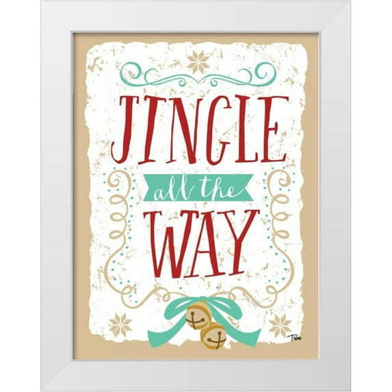 Woo, Teresa 15x18 White Modern Wood Framed Museum Art Print Titled - Jingle all the Way