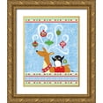 thumbnail image 1 of Woo, Teresa 20x24 Gold Ornate Wood Framed with Double Matting Museum Art Print Titled - Decked out Reineer, 1 of 4