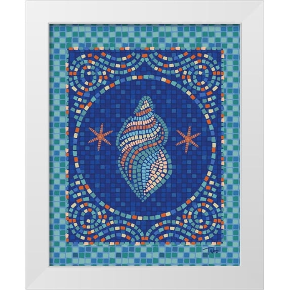 Woo, Teresa 20x24 White Modern Wood Framed Museum Art Print Titled - Macedonia Reef Conch