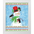 thumbnail image 1 of Woo, Teresa 26x32 White Modern Wood Framed Museum Art Print Titled - Penguins and Snowman, 1 of 4