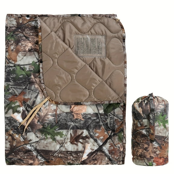 Woobie Blanket, Insulated Rain Poncho Liner, High Quality, Portable, for Hiking with Compression Carry Bag