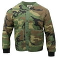 thumbnail image 1 of Woobie Military Style Jacket Camouflage Quilted Poncho Liner Made in USA, Woodland Camo, X-Small, 1 of 1
