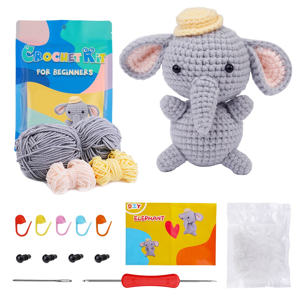 Woobles Crochet Kit for Beginners Knitting Kit with Animal DIY Craft
