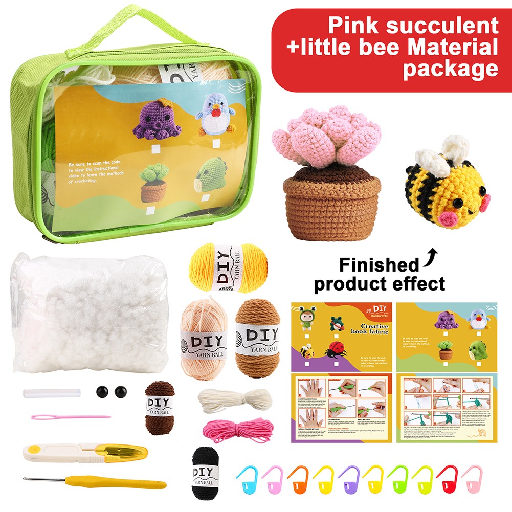 Woobles Crochet Kit for Beginners Knitting Kit with Animal DIY Craft