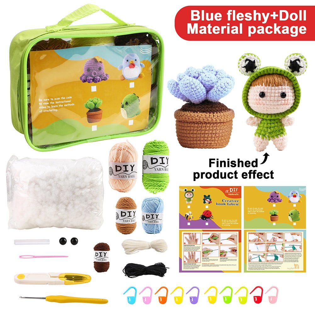 Woobles Crochet Kit for Beginners Knitting Kit with Animal DIY Craft