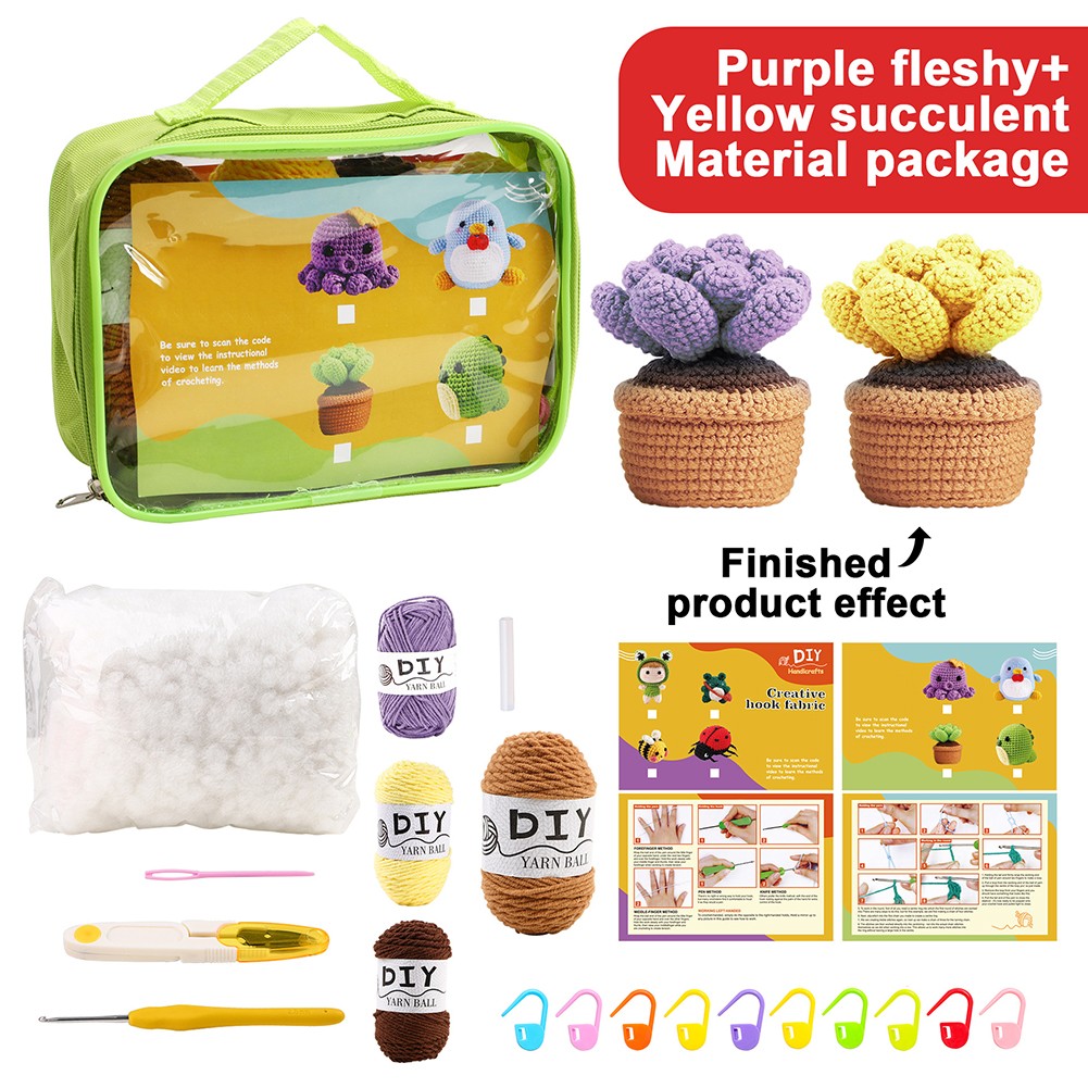 Woobles Crochet Kit for Beginners Knitting Kit with Animal DIY Craft