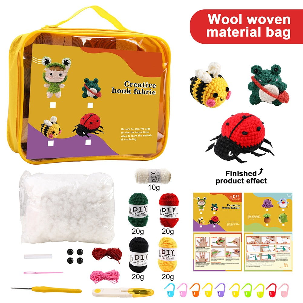 Woobles Crochet Kit for Beginners Knitting Kit with Animal DIY Craft
