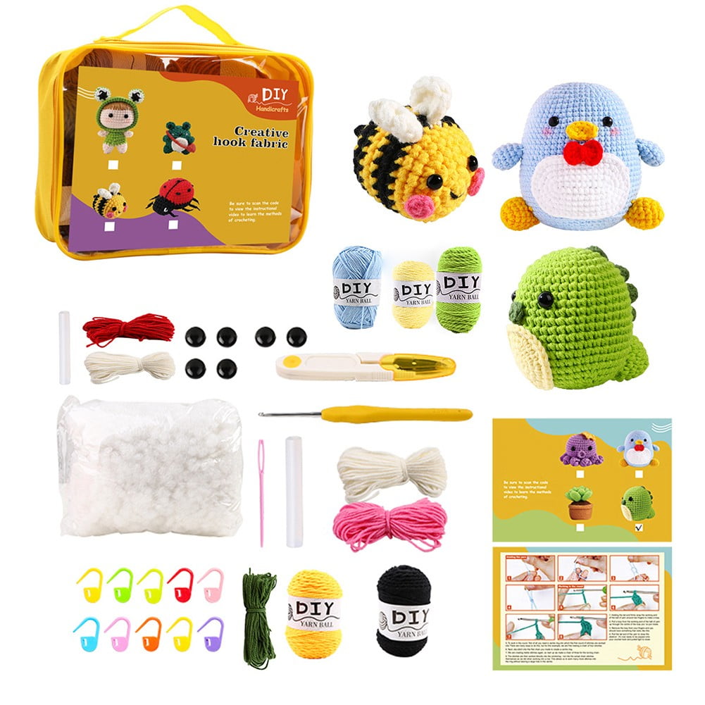 Woobles Crochet Kit for Beginners Knitting Kit with Animal DIY Craft