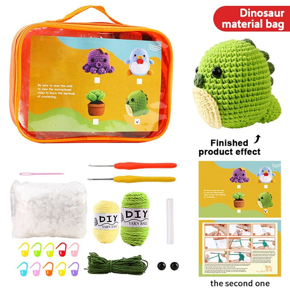 Woobles Crochet Kit for Beginners Knitting Kit with Animal DIY Craft ...