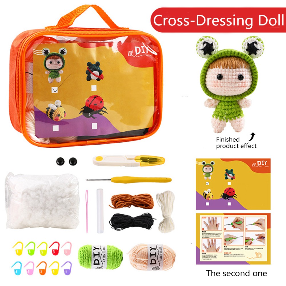 Woobles Crochet Kit for Beginners Knitting Kit with Animal DIY Craft