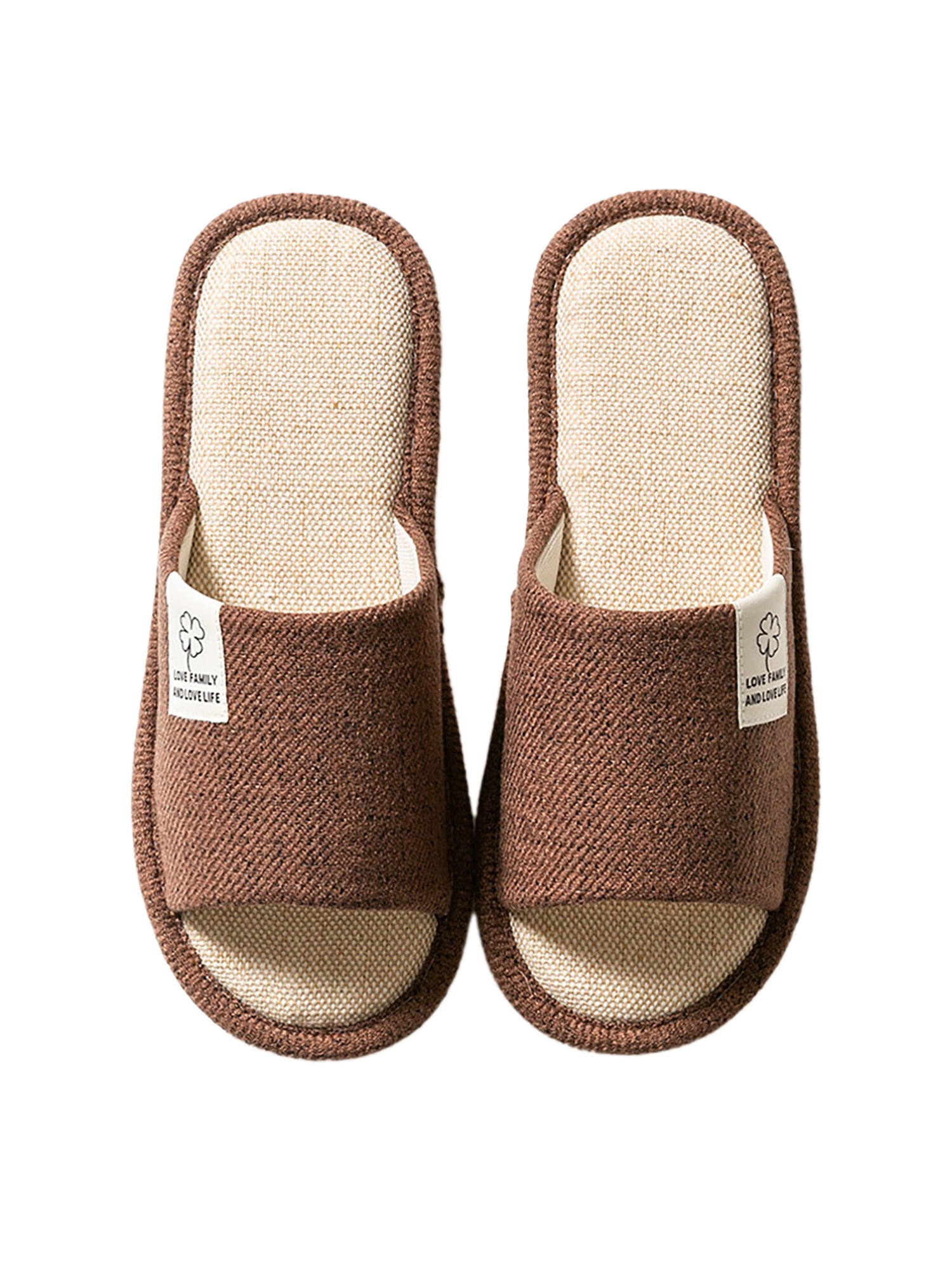 Woobling Mens Home Slipper Open Toe House Slippers Slip On Slides