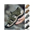 thumbnail image 1 of Woobling Mens Leather Sandals Walking Fashion Casual Summer Beach Comfy Shoes Size 6-14, 1 of 6