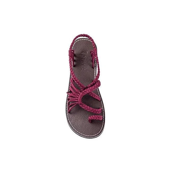 Woobling Women's Flat Sandals Strap Yoga Casual Lightweight Beach Shoes US
