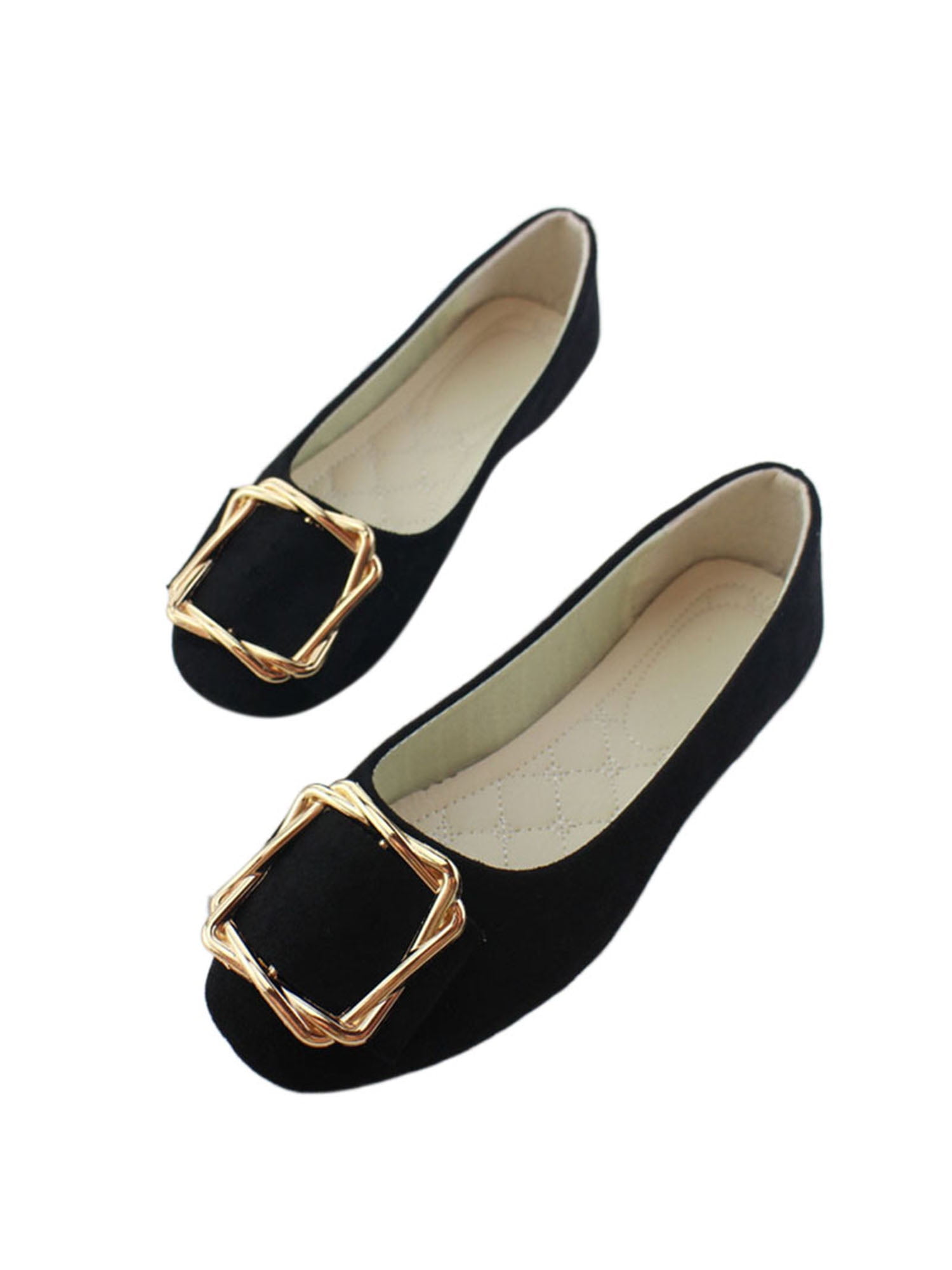 Woobling Women's Flat Shoes Nonslip Flats Slip On Loafers AntiSlip