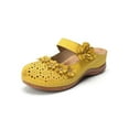 thumbnail image 1 of Woobling Women's Low Wedge Heel Summer Sandals Slip On Clogs Closed Toe Casual Shoes Yellow Size 4, 1 of 2