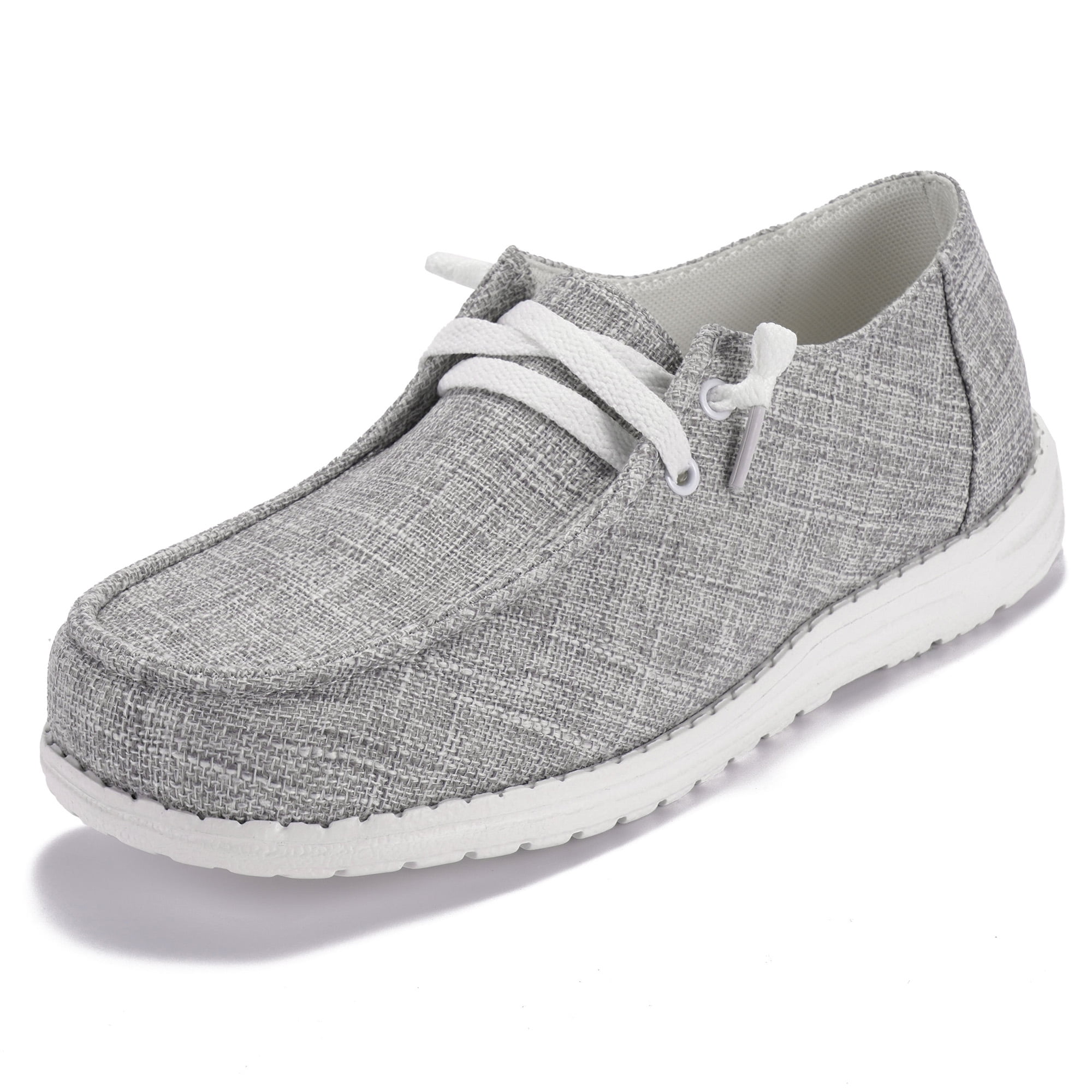 Grey canvas deals loafers