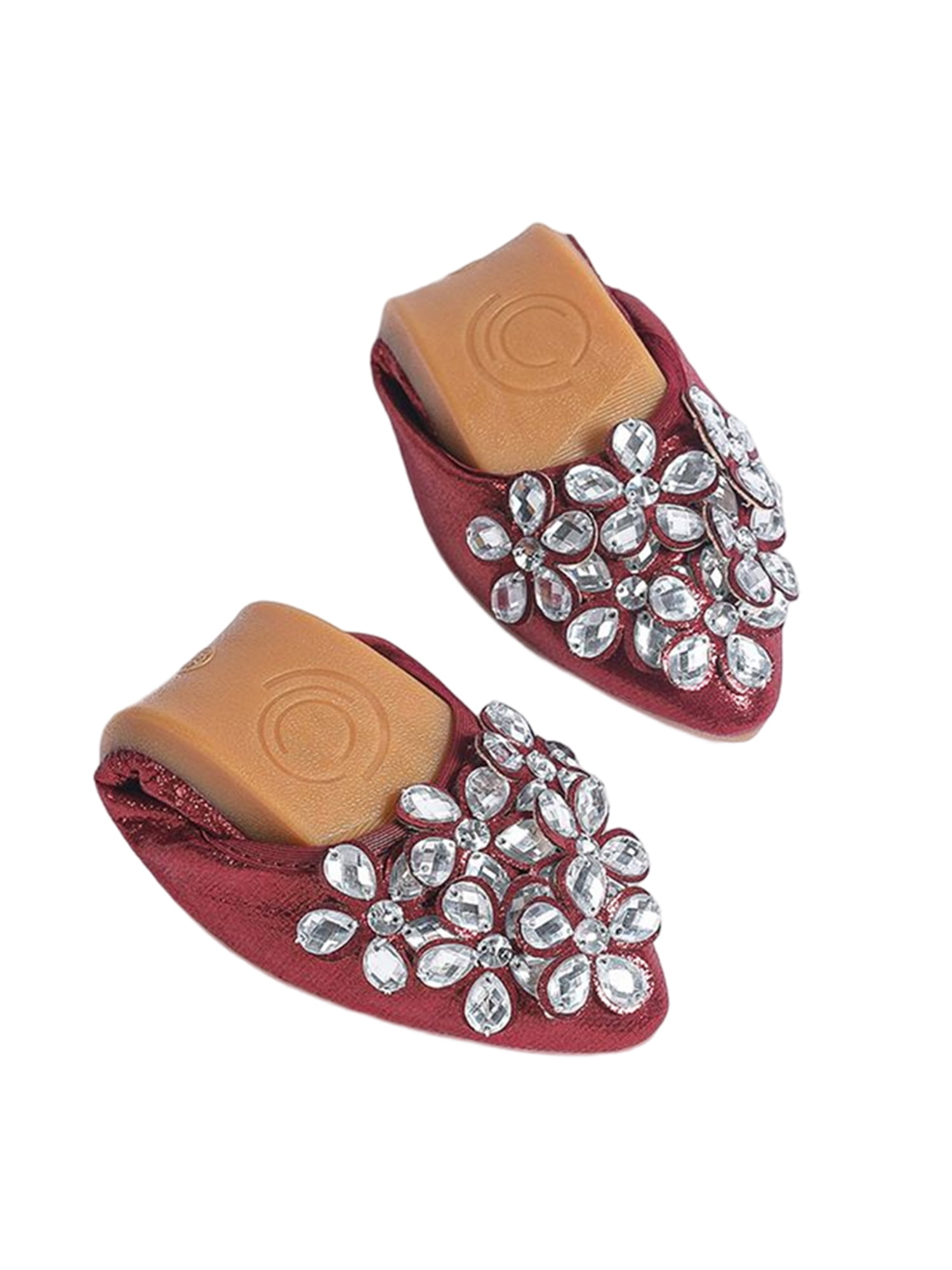 Woobling Womens Flats Pointy Toe Flat Shoes Comfort Dress Shoe Office