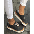 thumbnail image 1 of Woobling Womens Ladies Slip On Pumps Moccasins Casual Platform Loafers Boat Shoe, 1 of 2