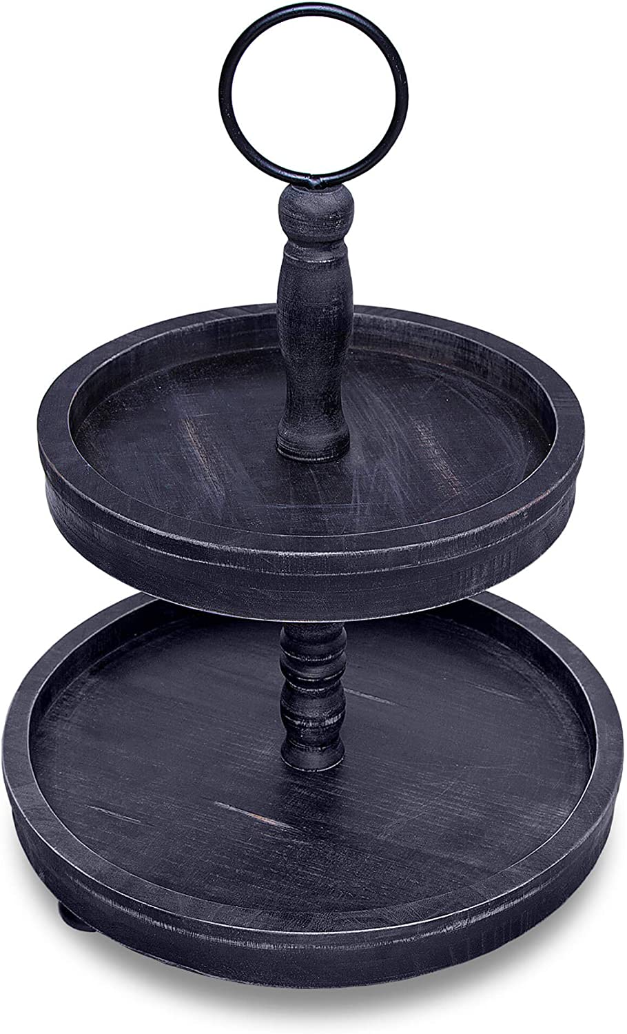 Wood 2 Tiered Tray | Rustic Farmhouse Decor | Rustic Serving Cake Stand ...
