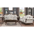 thumbnail image 1 of Wood 2PC Living Set - Intricate Button Tufting - Living Space - Luxury Appearance, 1 of 4
