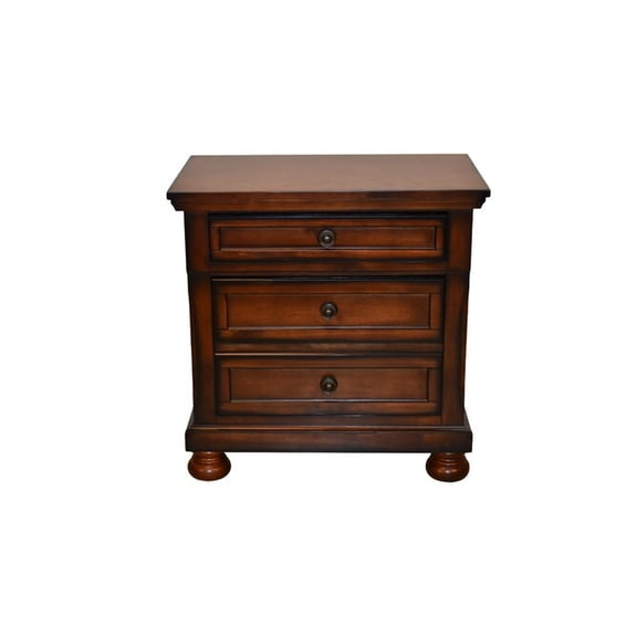 Wood 3-Drawer - Feltlined Hidden Drawer - Bedroom Setup - Neat Interior